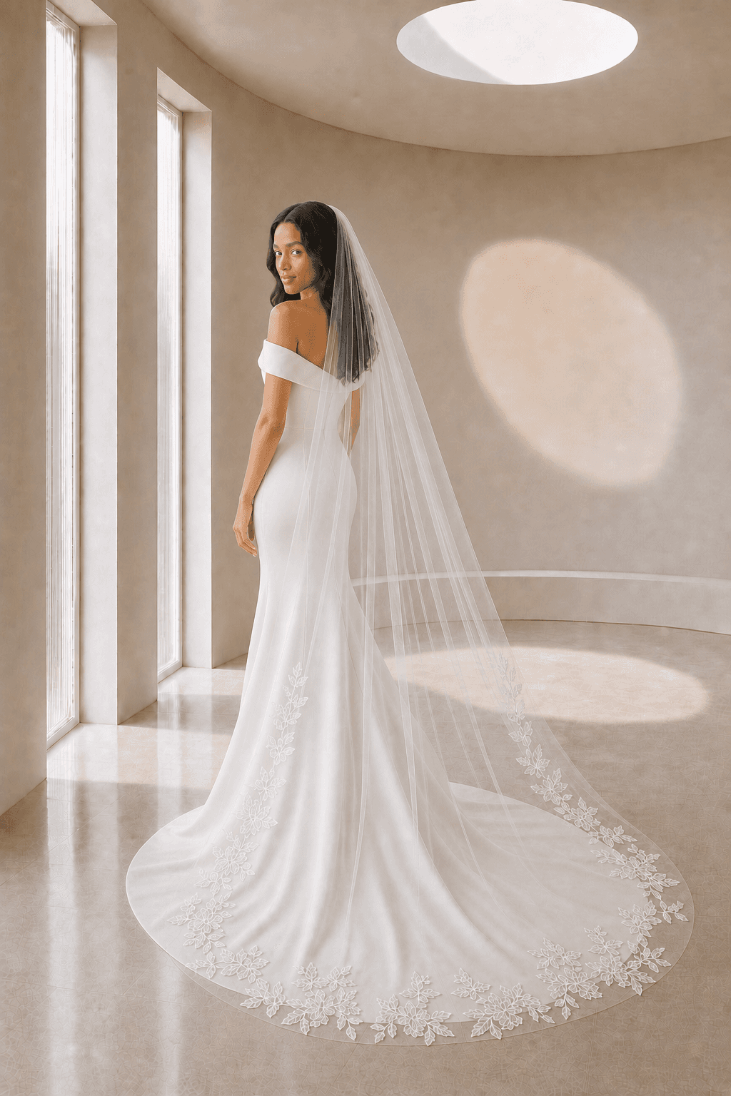 Bow veil front veil