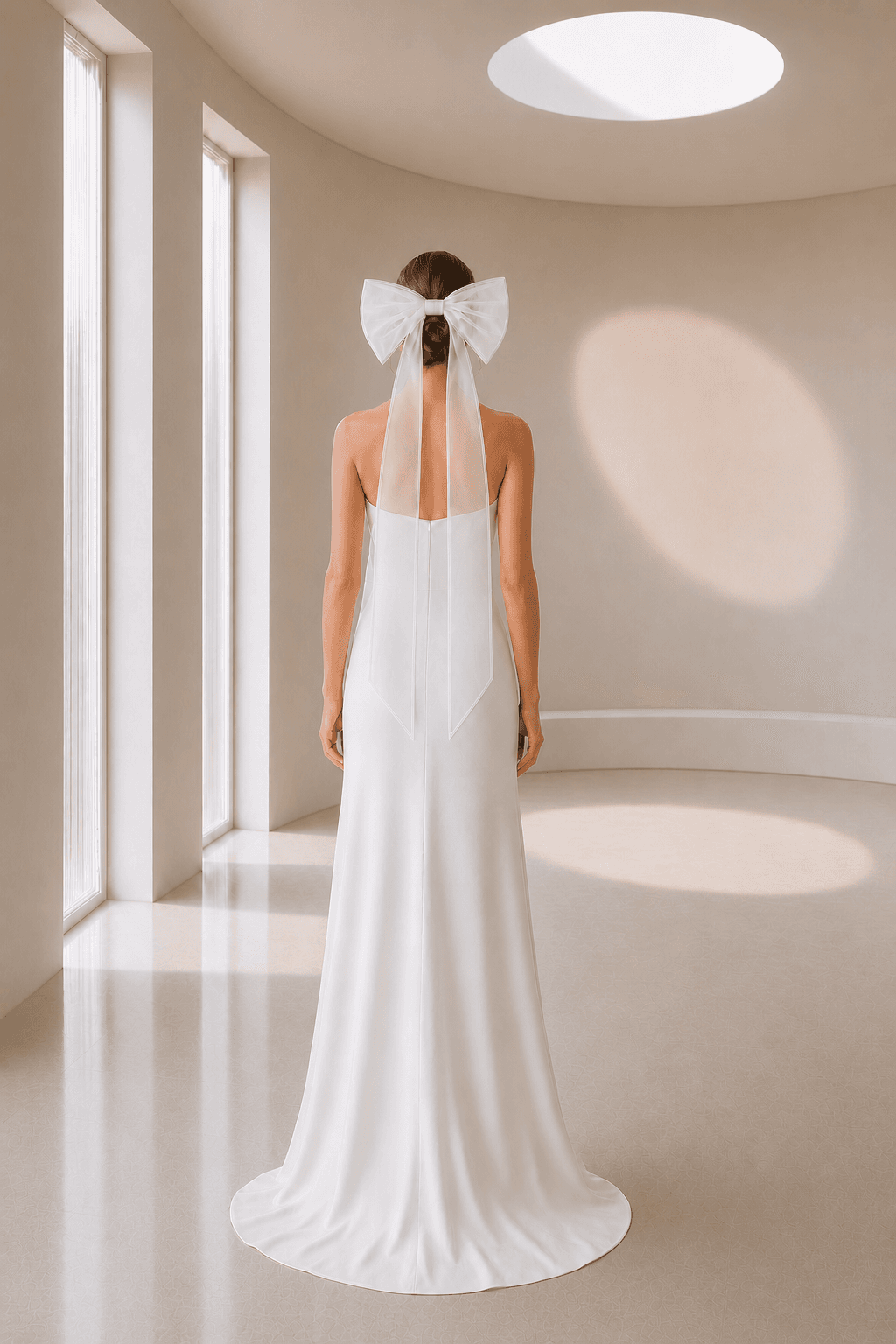 Bow veil back view